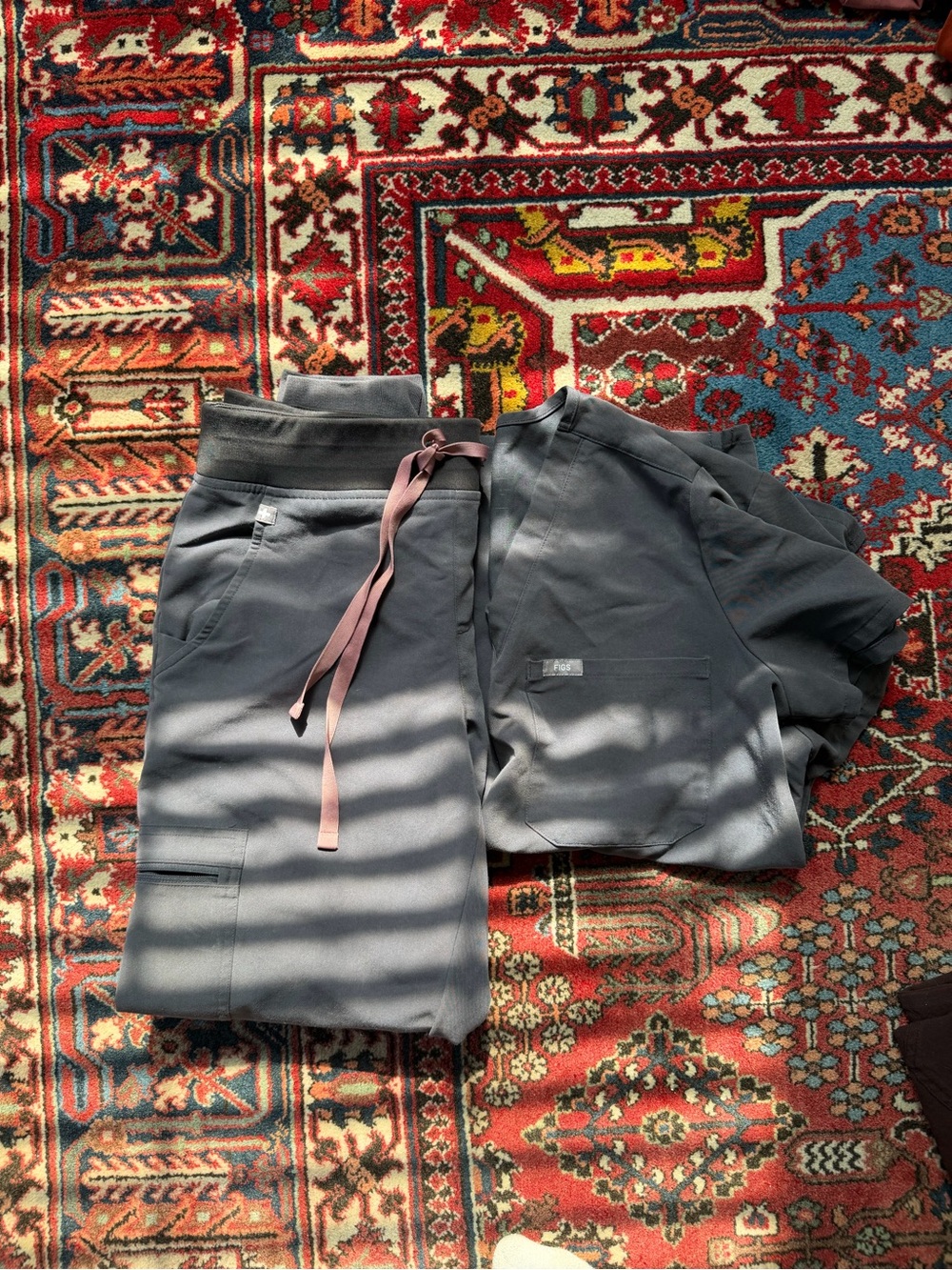Figs Grey jogger scrub set S